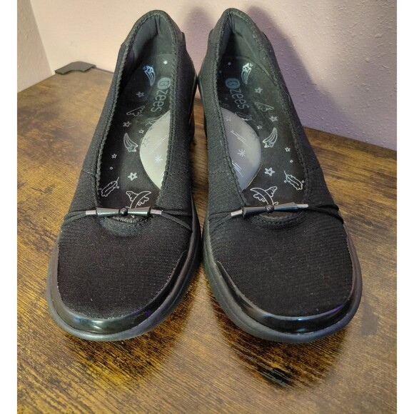 Bzees Shoes - BZees Women's Electric Comfort Wedge Black Slip On Shoes Sz 9M